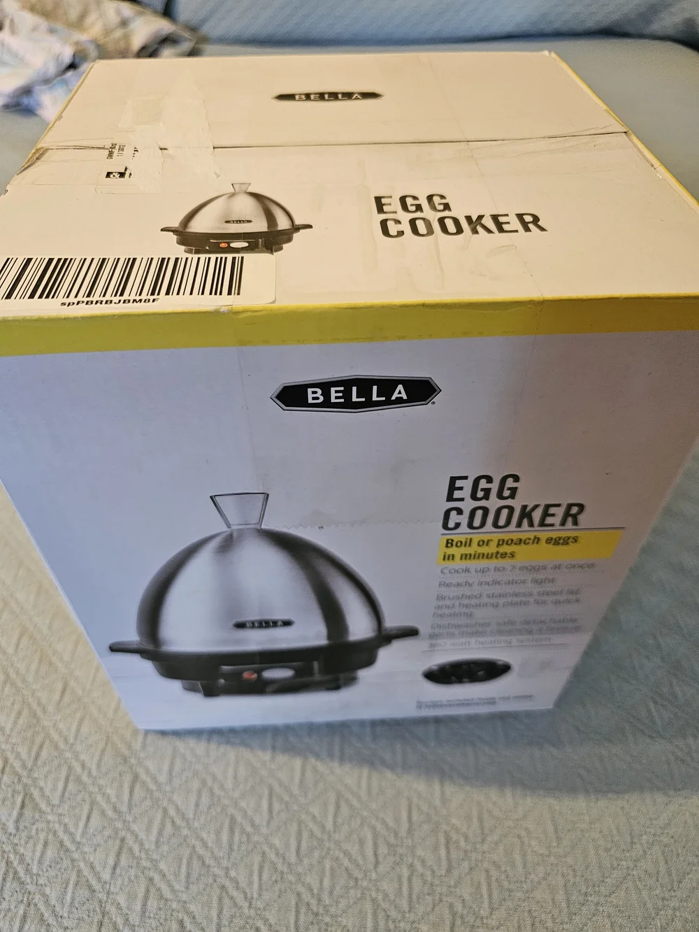 Bella Brushed Stainless Steel and Black Egg Cooker NEW!